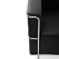 Torino 3-Seater Italian Leather Sofa | Stainless Steel Frame