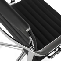 Cadeira de escritório de couro com apoio lombar baixo da Task Executive | Cadeira de escritório premium