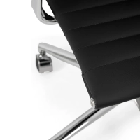 Cadeira de escritório de couro com apoio lombar baixo da Task Executive | Cadeira de escritório premium