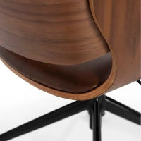 Cadeira de escritório Cleveland Retro em imitação de couro | Design vintage ajustável