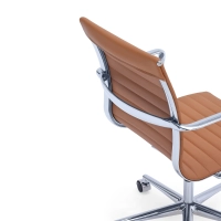 Cadeira de escritório de couro com apoio lombar baixo da Task Executive | Cadeira de escritório premium