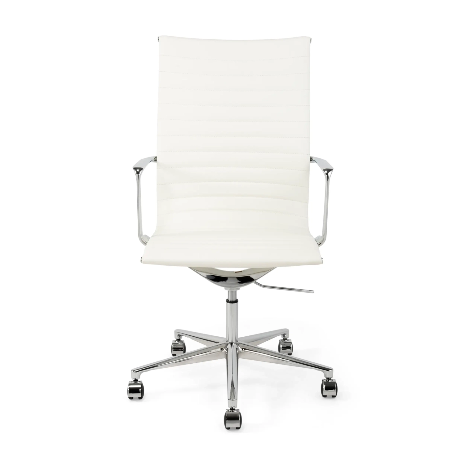 Cadeira de escritório Task Executive com encosto alto em pele | Cadeira de escritório ergonómica premium