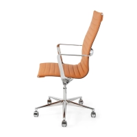 Silla de oficina Task Executive de cuero con respaldo alto | Silla de oficina