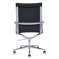 Cadeira de escritório Task Executive com encosto alto em pele | Cadeira de escritório ergonómica premium