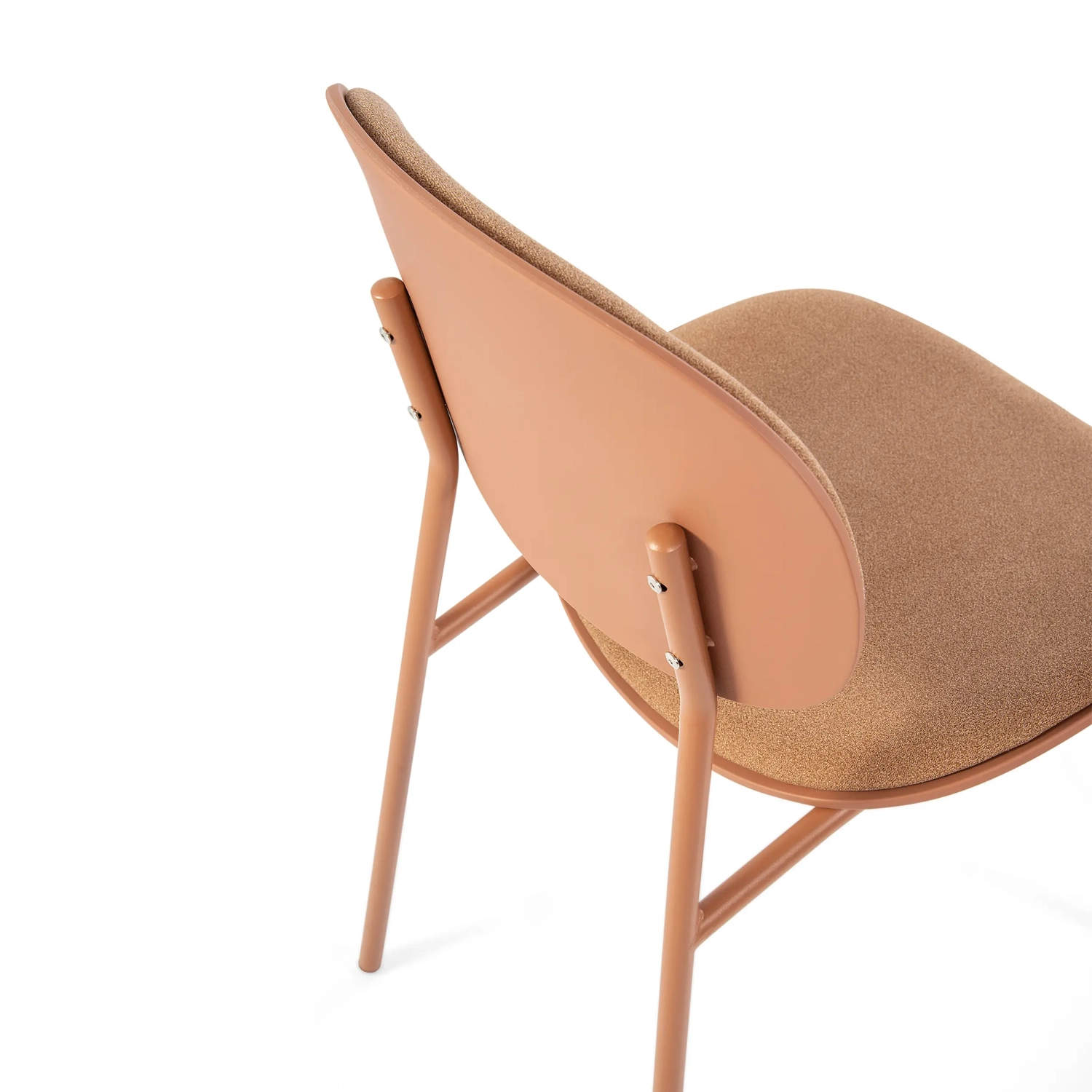 Cadeira de jantar ergonómica empilhável Carlotta | Cadeira estofada moderna
