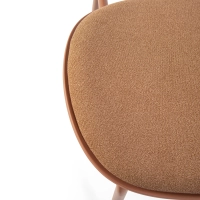 Cadeira de jantar ergonómica empilhável Carlotta | Cadeira estofada moderna