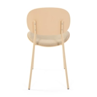 Cadeira de jantar ergonómica empilhável Carlotta | Cadeira estofada moderna