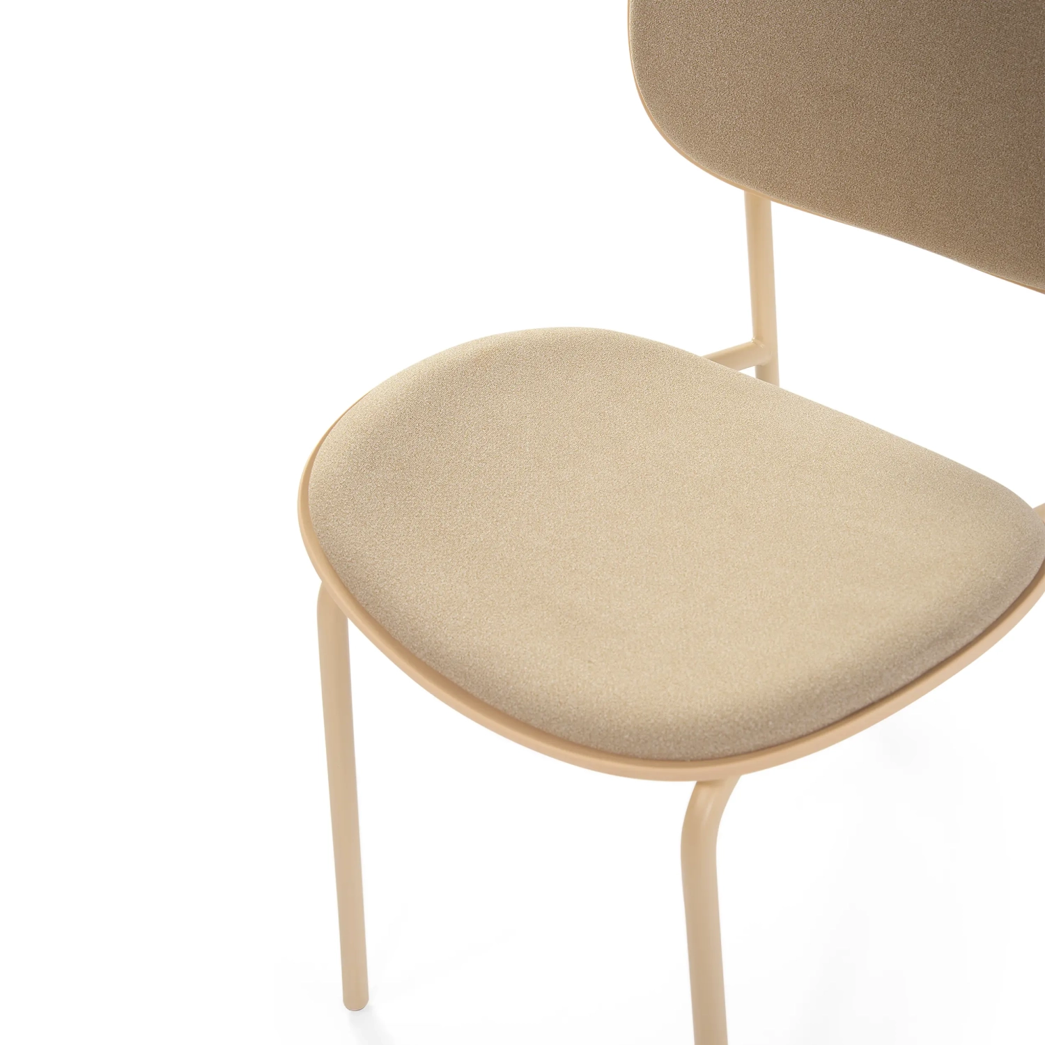 Cadeira de jantar ergonómica empilhável Carlotta | Cadeira estofada moderna