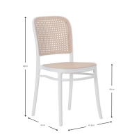 Pack 4 cadeiras Moulin em vime sintético - Mueble Design