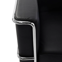 Sillón «Torino» de cuero italiano | Estructura de acero inoxidable