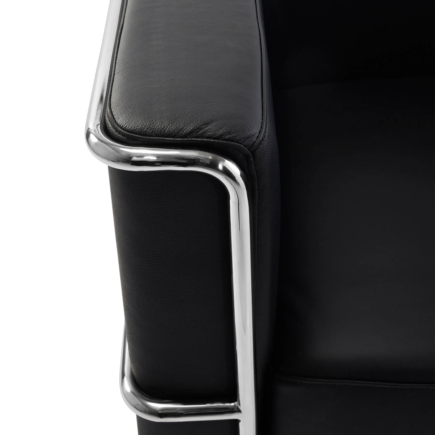 Sillón «Torino» de cuero italiano | Estructura de acero inoxidable