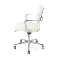 Task Silla de escritorio de alta gama | Silla de oficina de cuero italiano con ruedas