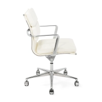 Task Silla de escritorio de alta gama | Silla de oficina de cuero italiano con ruedas