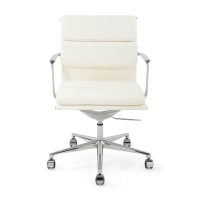 Task Premium Desk Chair | Italian Leather Office Chair with Wheels