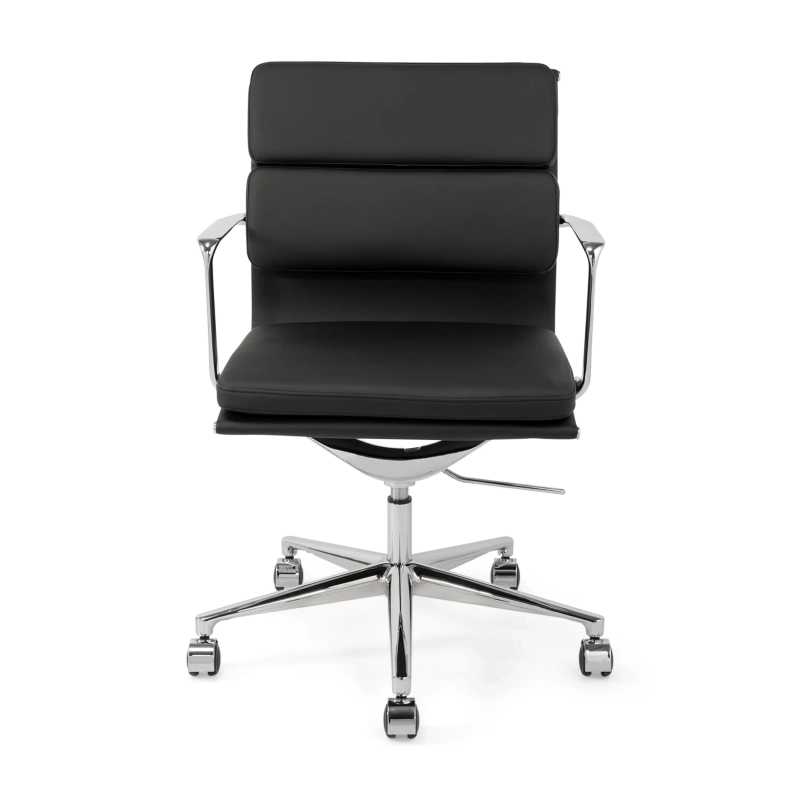 Task Silla de escritorio de alta gama | Silla de oficina de cuero italiano con ruedas