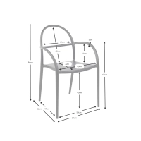 Silla de diseño para exterior apilable Master | Sillón de polipropileno