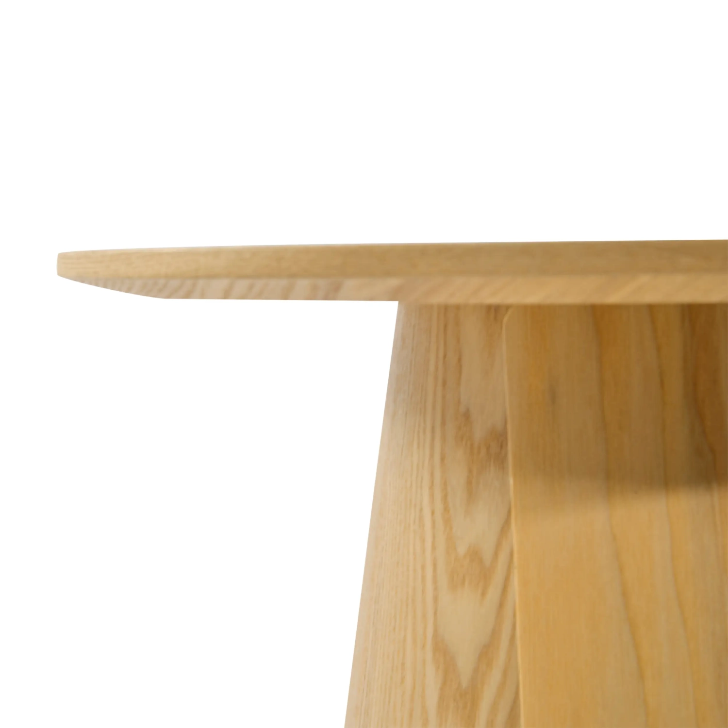 Mesita auxiliar Pluto de madera de fresno escandinavo, 50 cm | Mesa redonda de madera