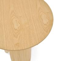 Pluto Scandinavian Ash Wood Side Table (50 cm)
