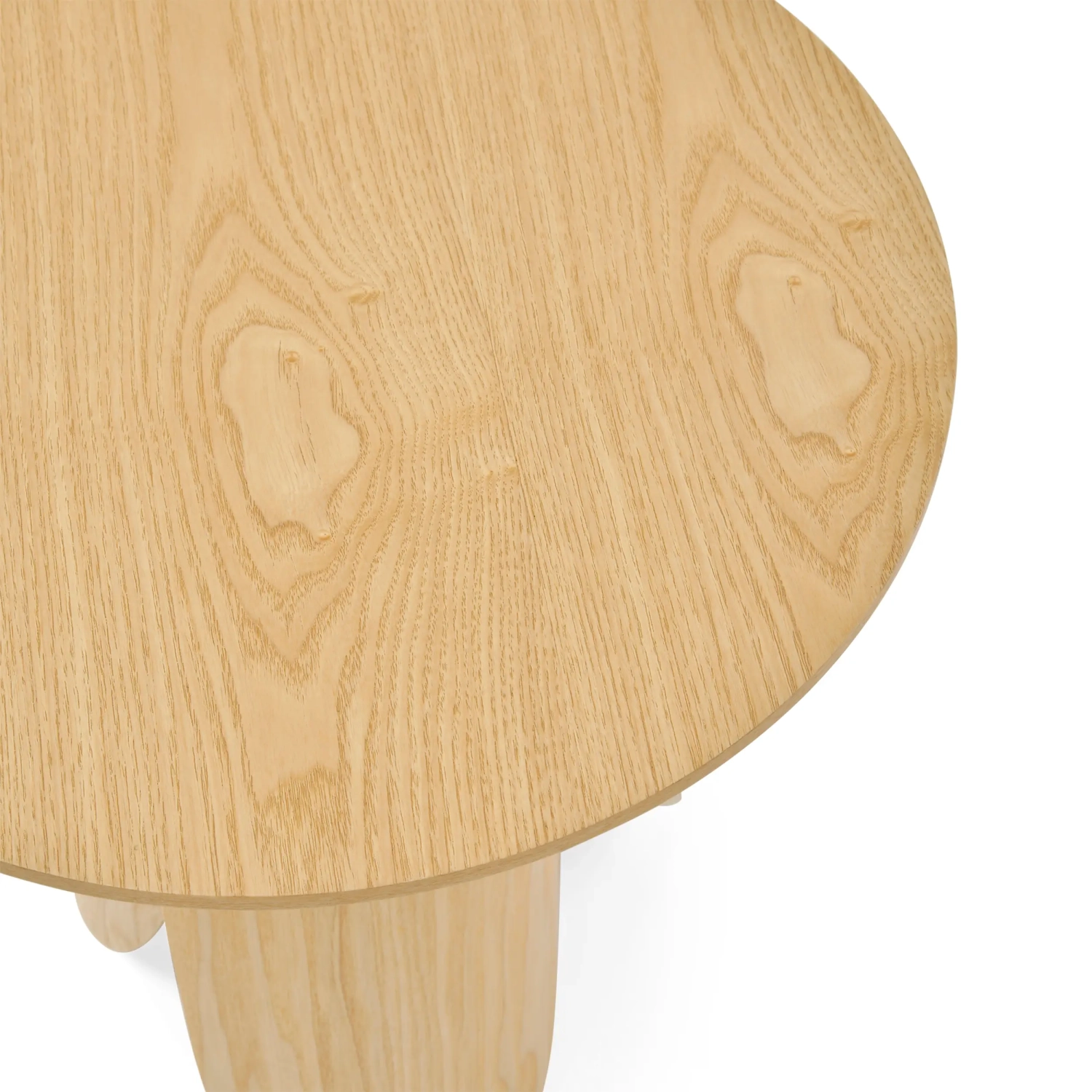 Pluto Scandinavian Ash Wood Side Table (50 cm)