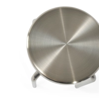 Taburete bajo Delaware de 45 cm de acero inoxidable | Taburete de diseño moderno