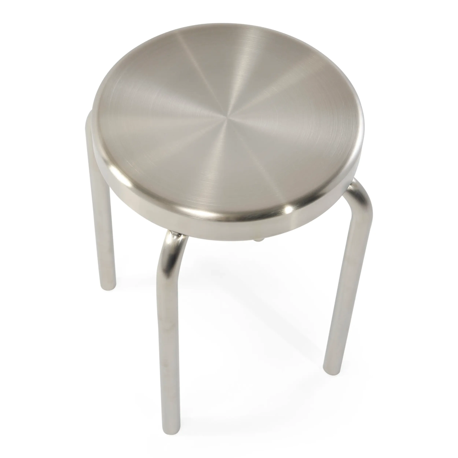 Taburete bajo Delaware de 45 cm de acero inoxidable | Taburete de diseño moderno