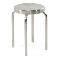 Delaware 45 cm Stainless Steel Low Stool | Modern Designer Stool