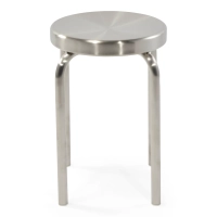 Delaware 45 cm Stainless Steel Low Stool | Modern Designer Stool