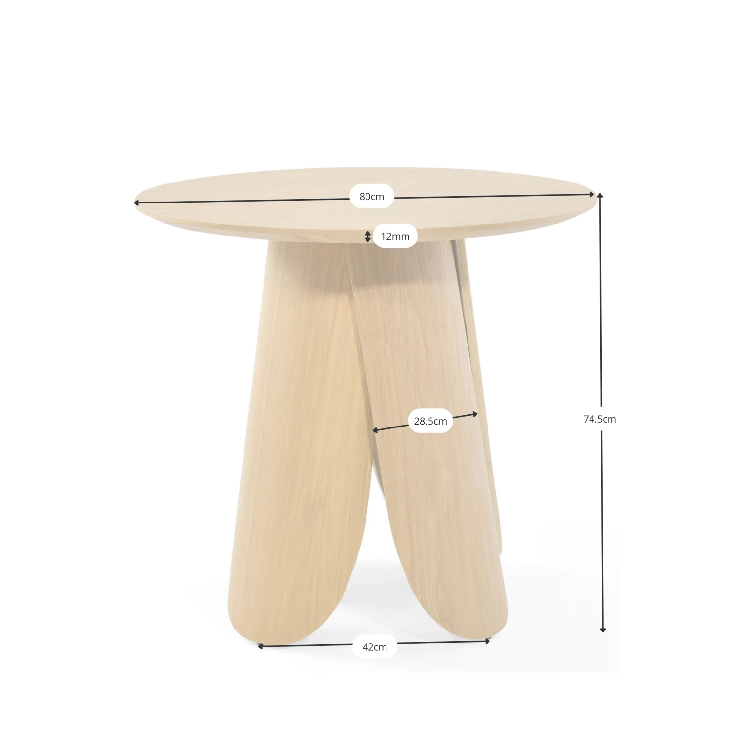 Scandinavian Round Dining Table in Ash Wood