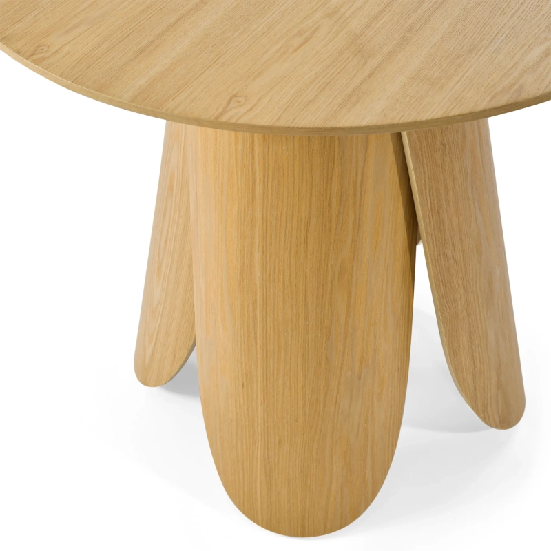 Scandinavian Round Dining Table in Ash Wood