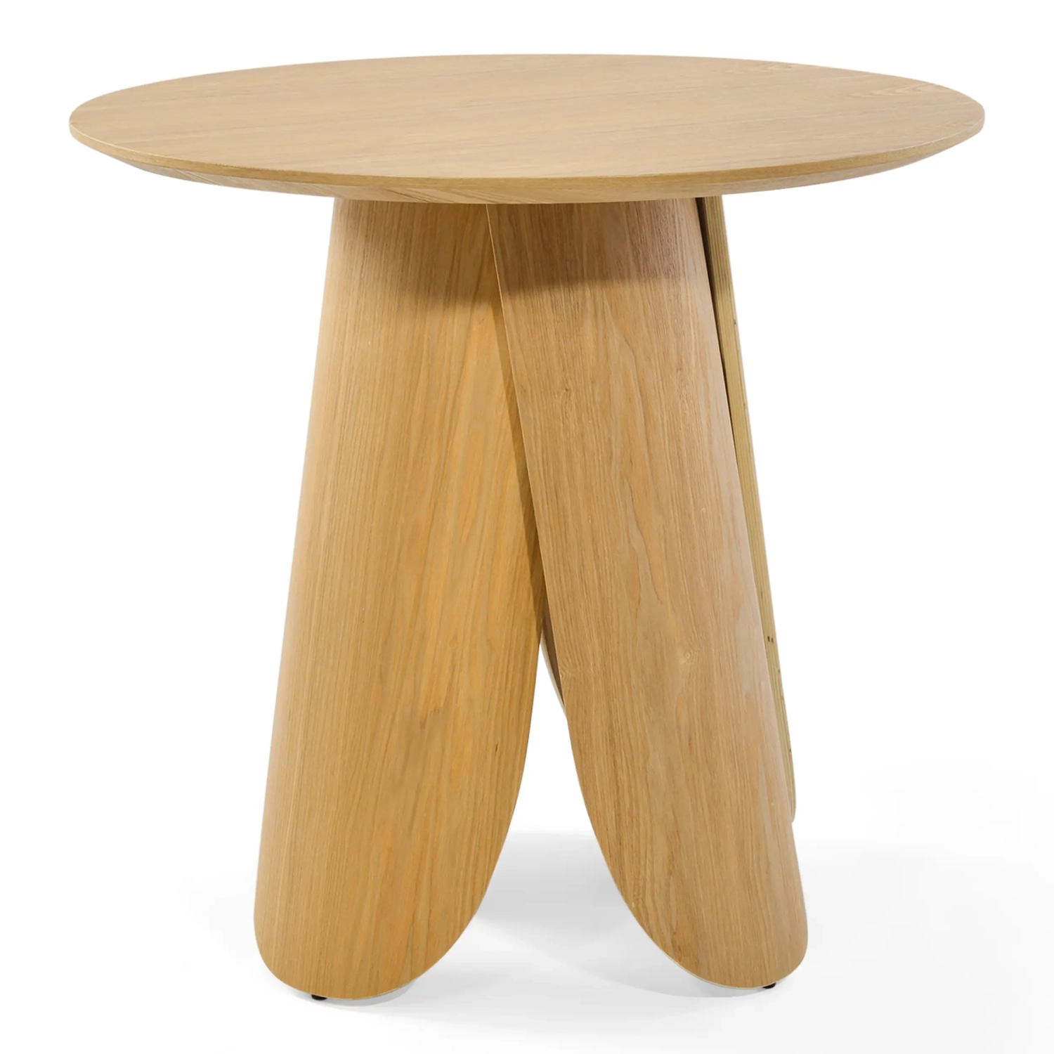 Mesa de jantar redonda de estilo escandinavo em madeira de freixo