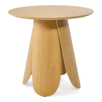 Mesa de jantar redonda de estilo escandinavo em madeira de freixo