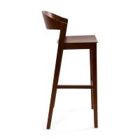Soho Taburete de bar escandinavo de 76 cm | Madera de roble o nogal