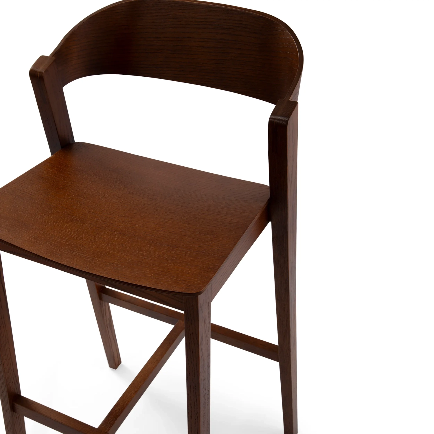 Soho Taburete de bar escandinavo de 76 cm | Madera de roble o nogal