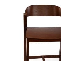 Soho Taburete de bar escandinavo de 76 cm | Madera de roble o nogal