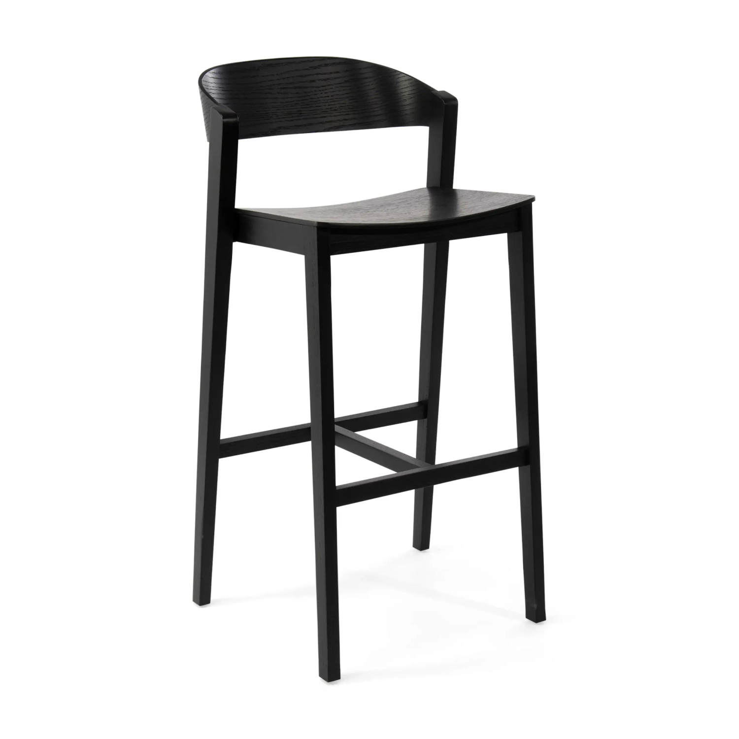 Soho Taburete de bar escandinavo de 76 cm | Madera de roble o nogal