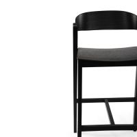 Soho Taburete de bar escandinavo de 76 cm | Madera de roble o nogal