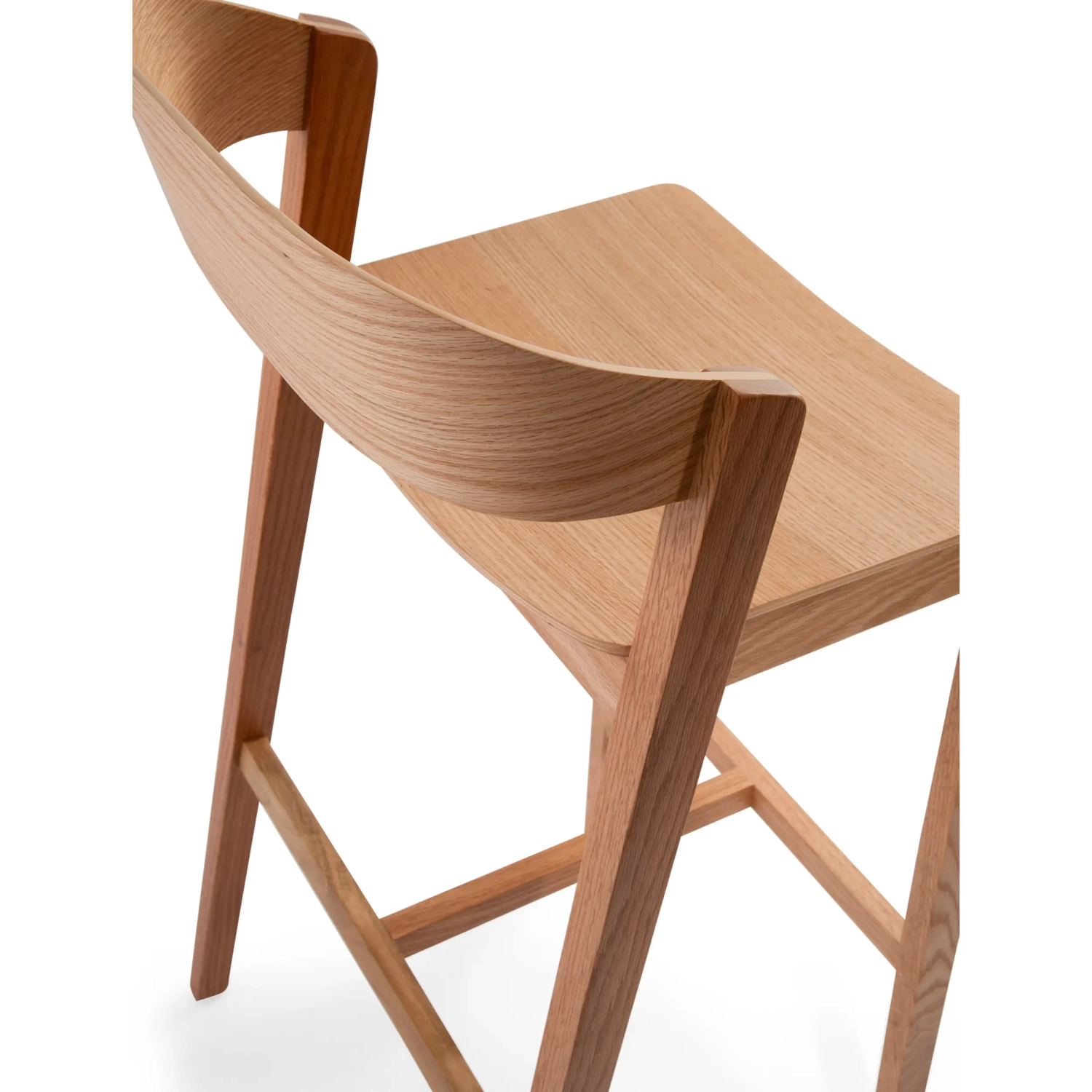 Soho Taburete de bar escandinavo de 76 cm | Madera de roble o nogal
