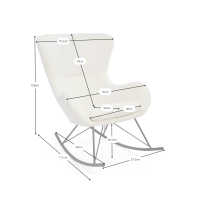 Sillón mecedora Nest Bouclé | Sillón mecedora de diseño moderno