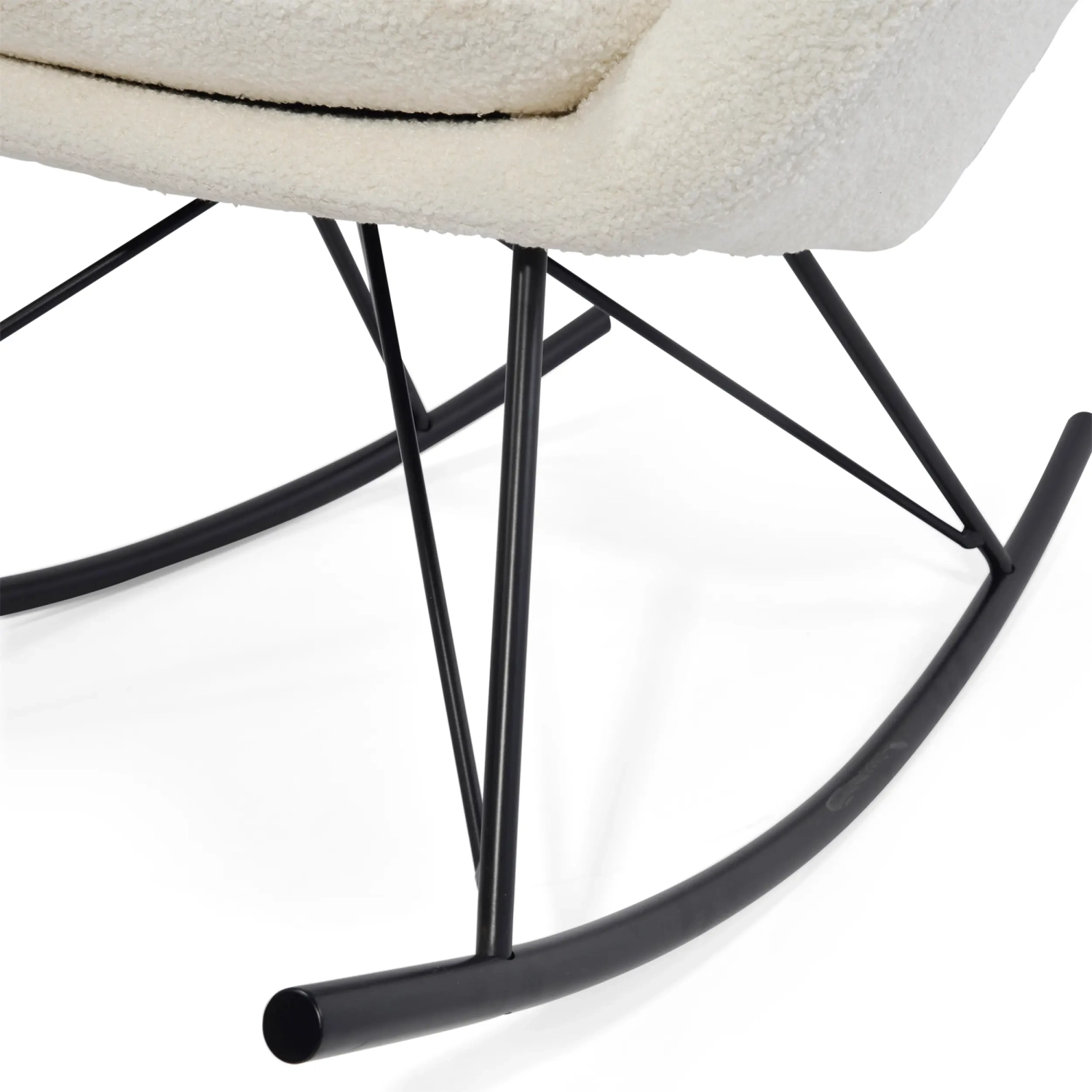 Sillón mecedora Nest Bouclé | Sillón mecedora de diseño moderno