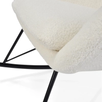 Sillón mecedora Nest Bouclé | Sillón mecedora de diseño moderno