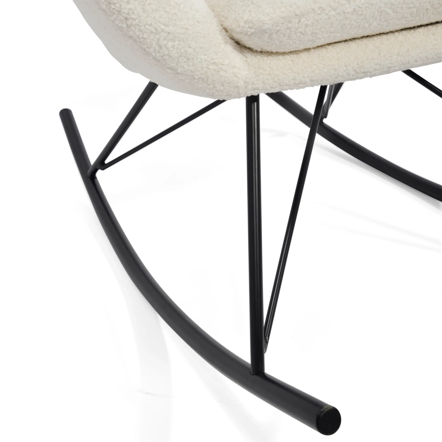 Sillón mecedora Nest Bouclé | Sillón mecedora de diseño moderno