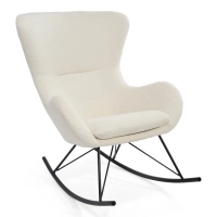 Nest Bouclé Rocking Armchair | Modern Designer Rocking Chair