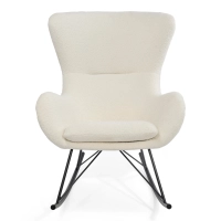 Sillón mecedora Nest Bouclé | Sillón mecedora de diseño moderno