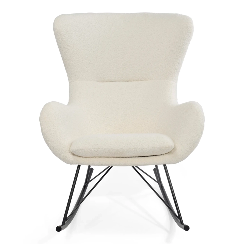 Sillón mecedora Nest Bouclé | Sillón mecedora de diseño moderno