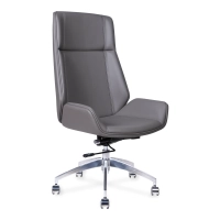 Nordic Silla de oficina con respaldo alto Colors | Cuero sintético y base cromada