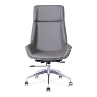 Nordic Silla de oficina con respaldo alto Colors | Cuero sintético y base cromada