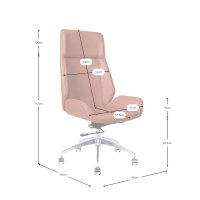 Nordic Silla de oficina con respaldo alto Colors | Cuero sintético y base cromada