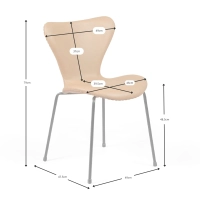 Seven Vintage Faux Leather Dining Chair | Modern Industrial Design