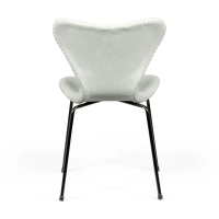 Silla de comedor Seven Vintage de imitación de cuero | Diseño industrial moderno