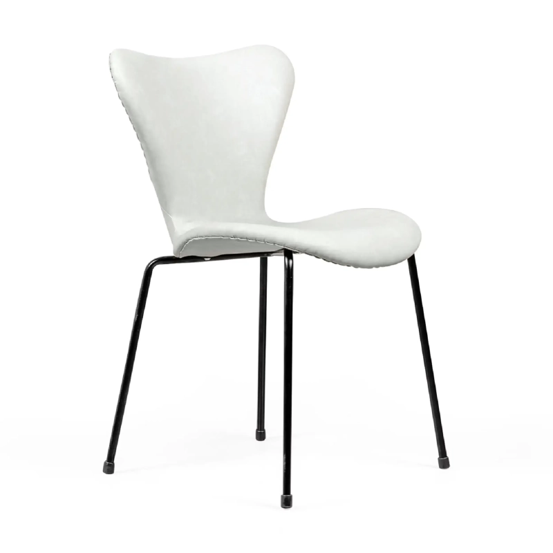 Silla de comedor Seven Vintage de imitación de cuero | Diseño industrial moderno